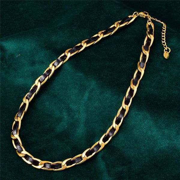 punk necklace chain woman designer hip hop jewelry 18k gold chains 316l titanium steel cuban link chains leather chokers fashion silver neck
punk necklace chain woman designer hip hop jewelry 18k gold chains 316l titanium steel cuban link chains leather chokers fashion silver neck