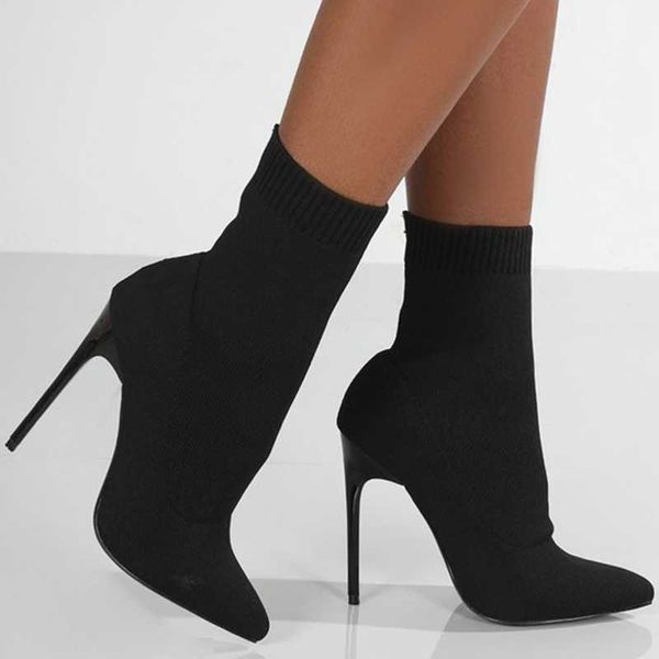 boot slip on high heels with socks autumn winter shoes ankle black short botas mujer 221213
boot slip on high heels with socks autumn winter shoes ankle black short botas mujer 221213