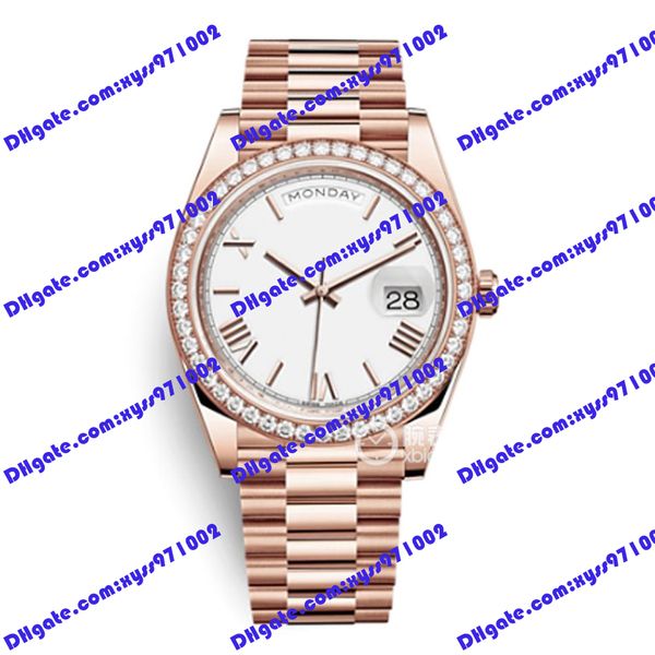 highquality men's watch 2813 automatic mechanical watch 228345rbr 40mm white rome dial diamond ring rose gold stainless steel wristwatc, Slivery;brown
highquality men's watch 2813 automatic mechanical watch 228345rbr 40mm white rome dial diamond ring rose gold stainless steel wristwatc, Slivery;brown