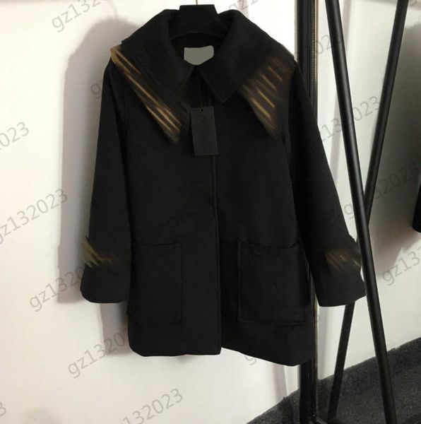 womens wool blends coat letter patchwork lapels button open long sleeves wool coats fabric thick warm fashion joker outerwear designer women, Black 
womens wool blends coat letter patchwork lapels button open long sleeves wool coats fabric thick warm fashion joker outerwear designer women, Black