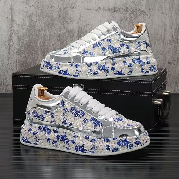 men's women's shoes white black blue green autumn and winter new trend shiny thick sole leisure board shoes 38-43
men's women's shoes white black blue green autumn and winter new trend shiny thick sole leisure board shoes 38-43