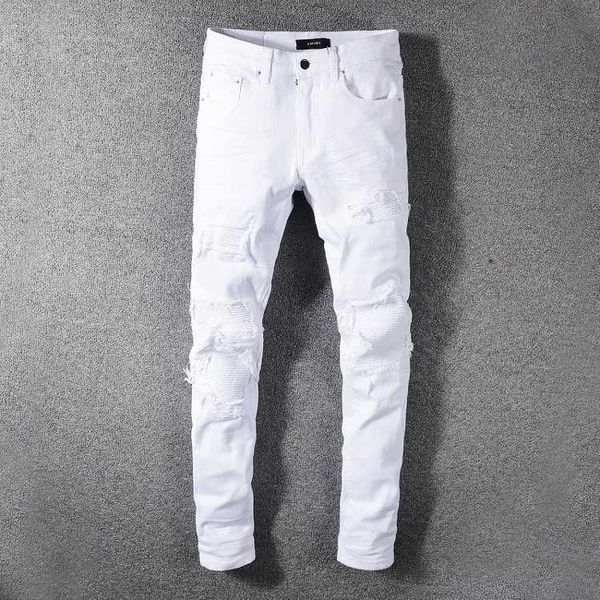 men's jeans mens designer distressed ripped wear korean fahion good verion white hole amri jean trouer skinny slim hip hop denim pants, Blue
men's jeans mens designer distressed ripped wear korean fahion good verion white hole amri jean trouer skinny slim hip hop denim pants, Blue