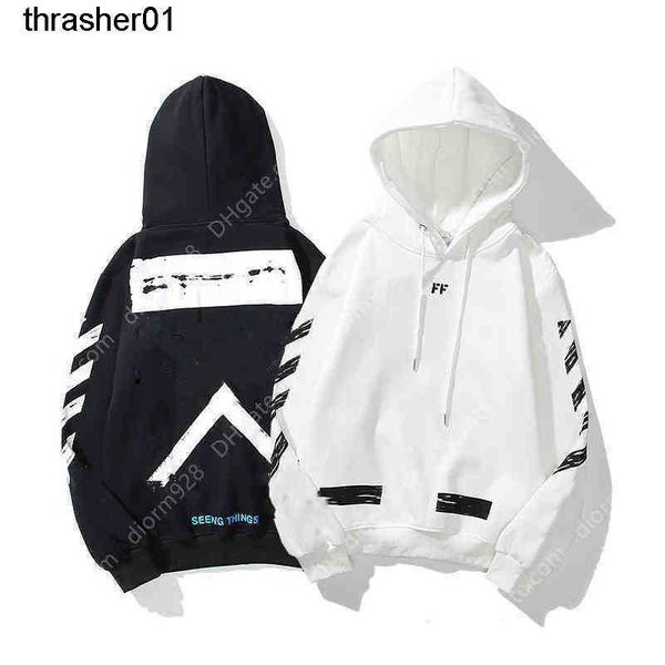 men's hoodies designer sweatshirts off fashion brand painted loose hoodie women's white streetwear hoodie, Black
men's hoodies designer sweatshirts off fashion brand painted loose hoodie women's white streetwear hoodie, Black