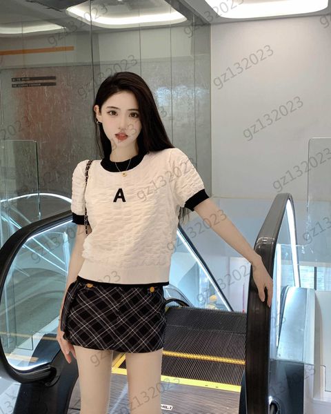 womens clothes t-shirts chest letter embroidery pleated fabric designer elastic hem short sleeve tees fashion brand women clothing 2 colors, White
womens clothes t-shirts chest letter embroidery pleated fabric designer elastic hem short sleeve tees fashion brand women clothing 2 colors, White