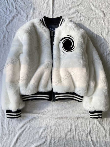 women jackets chest logo print fur one thickened plush jackets striped border zipper opening short fashion coat autumn winter casual womens, Black;brown
women jackets chest logo print fur one thickened plush jackets striped border zipper opening short fashion coat autumn winter casual womens, Black;brown