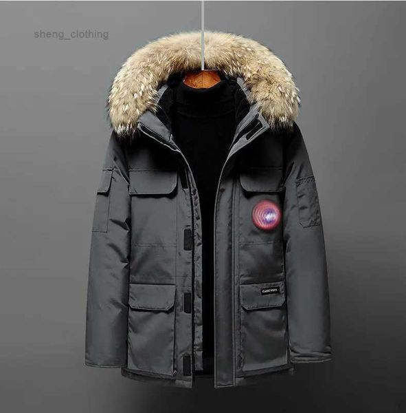 winter goose down coat mens fashion parka waterproof windser advanced fabric thick doudoune with real wolf fur keep warm yecb, Black
winter goose down coat mens fashion parka waterproof windser advanced fabric thick doudoune with real wolf fur keep warm yecb, Black
