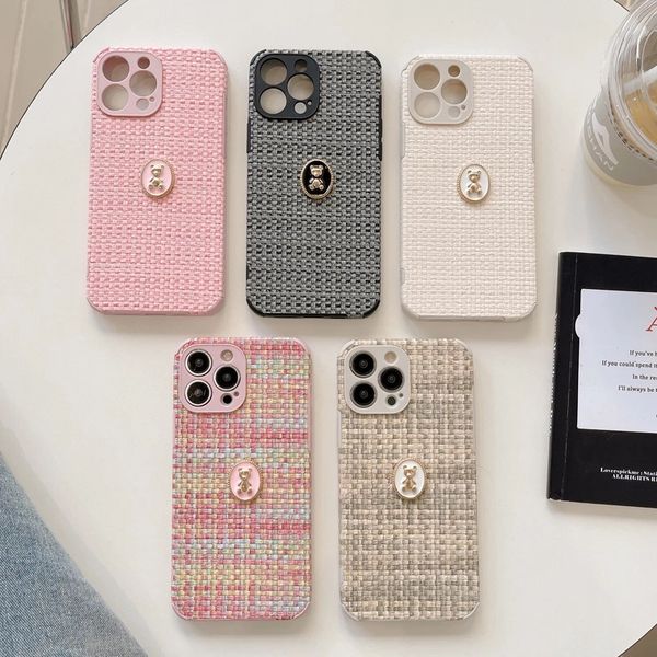 luxury cases cute bear weave lattice soft silicone phone case for iphone 13 12 11 14 pro x xs max xr 7 8 plus se mini lens protect back cove
luxury cases cute bear weave lattice soft silicone phone case for iphone 13 12 11 14 pro x xs max xr 7 8 plus se mini lens protect back cove