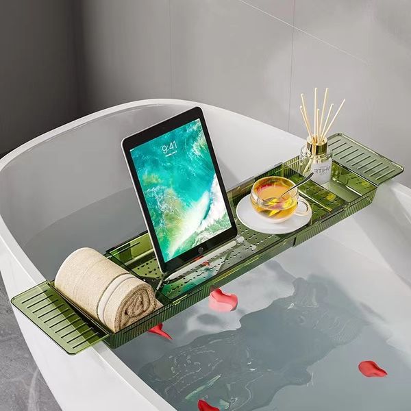 bath tub tray table bathroom bathtub for adults non-slip extending sides fits any cell phones and ipads drinks fruites to enjoy a bath
bath tub tray table bathroom bathtub for adults non-slip extending sides fits any cell phones and ipads drinks fruites to enjoy a bath