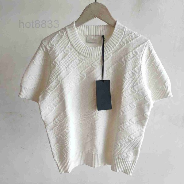 women's knits & tees designer college style 2022 autumn and winter women's new round neck solid color chain short sleeve pullover, White
women's knits & tees designer college style 2022 autumn and winter women's new round neck solid color chain short sleeve pullover, White