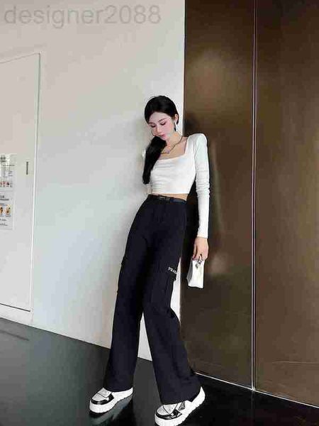 women's pants & capris designer fashionable simple pocket patent leather triangle embroidered letters casual overalls 5hqm, Black;white
women's pants & capris designer fashionable simple pocket patent leather triangle embroidered letters casual overalls 5hqm, Black;white