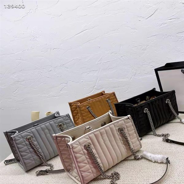 2021 designer women's one shoulder chain bag stripe size 27 cm234g