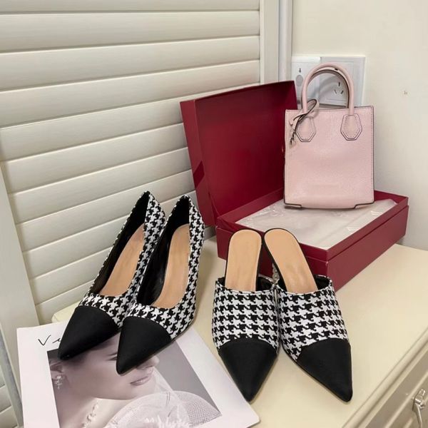 fashionable women's pearl sandals designer high heels shoes pointed dress shoes splice letter half toe outdoor non slip banquet leather, Black
fashionable women's pearl sandals designer high heels shoes pointed dress shoes splice letter half toe outdoor non slip banquet leather, Black
