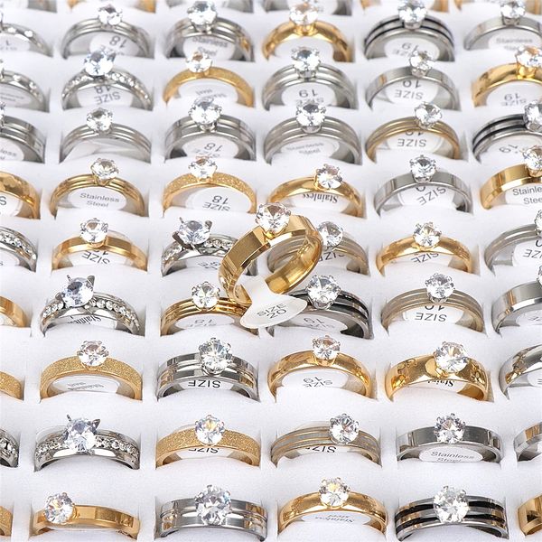 fashion zircon stainless steel silver gold color rings for women mix style engagement wedding jewelry wholesale, Golden;silver
fashion zircon stainless steel silver gold color rings for women mix style engagement wedding jewelry wholesale, Golden;silver