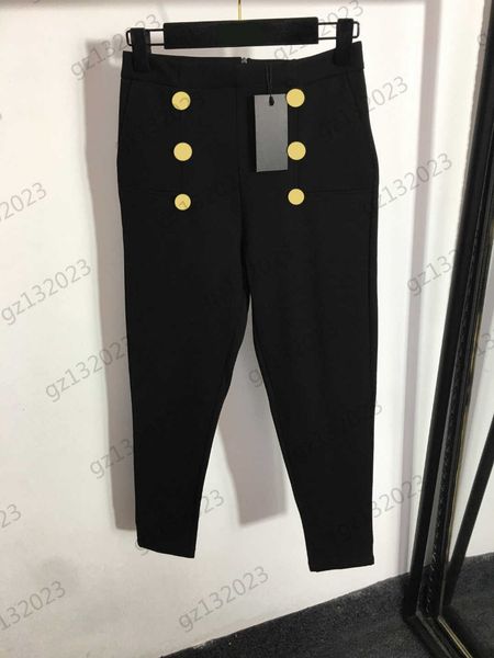 women pants lion head double row button decoration high-waisted slim pants back zipper design warm joker pants fashion designer womens appar, Black;white
women pants lion head double row button decoration high-waisted slim pants back zipper design warm joker pants fashion designer womens appar, Black;white