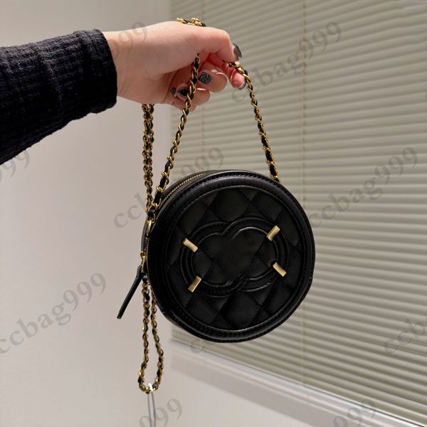 designer mini round cake chain bags calfskin caviar genuine leather vintage badge quilted hardware chain shoulder crossbody wallets ladies l
designer mini round cake chain bags calfskin caviar genuine leather vintage badge quilted hardware chain shoulder crossbody wallets ladies l