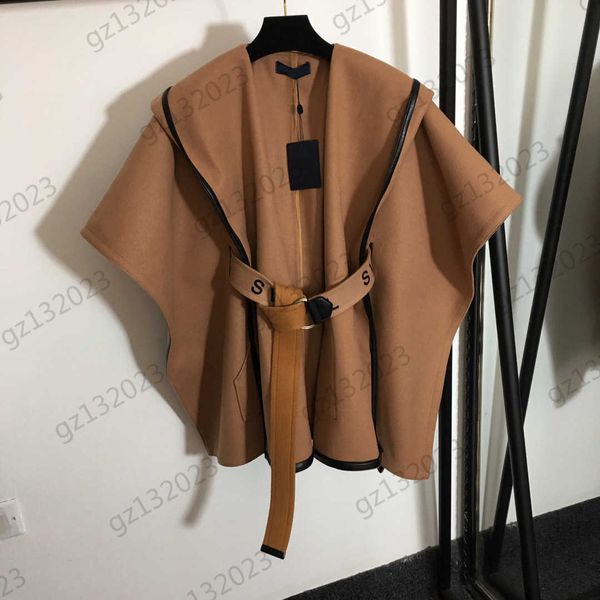 womens wool blends coat classic brand logo embroidery belt opening hood wool coats bat sleeve design loose fashion outerwear designer commut, Black
womens wool blends coat classic brand logo embroidery belt opening hood wool coats bat sleeve design loose fashion outerwear designer commut, Black