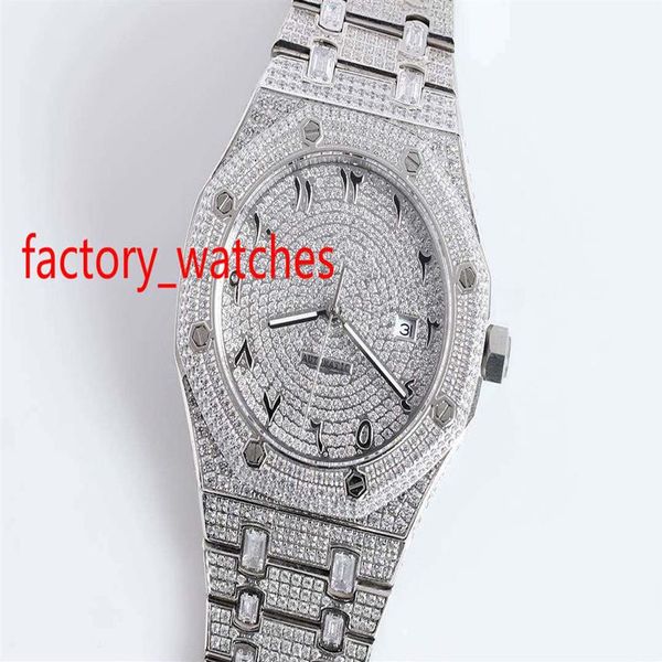 men's watches arabic numbers iced silver case diamond face watch 42mm automatic mechanical men wristwatch299l, Slivery;brown
men's watches arabic numbers iced silver case diamond face watch 42mm automatic mechanical men wristwatch299l, Slivery;brown