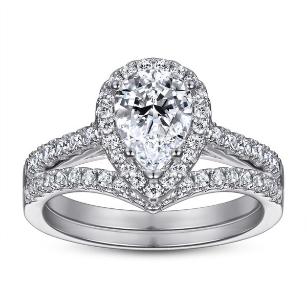 wedding accessories pure silver engagement rings 2pcs/set fadeless couple round diamonds birdal ring proposal ring no fading ladies jewelry, White
wedding accessories pure silver engagement rings 2pcs/set fadeless couple round diamonds birdal ring proposal ring no fading ladies jewelry, White