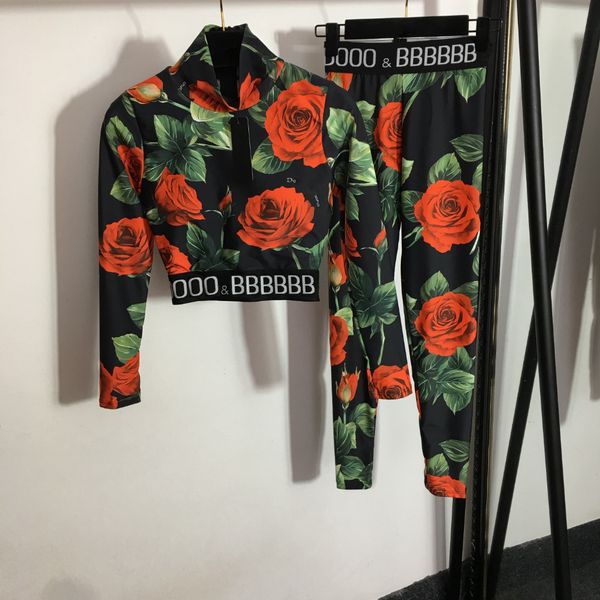 rose print swimwear letter print womens elastic trousers long sleeve t shirt sports pants two piece, White;black
rose print swimwear letter print womens elastic trousers long sleeve t shirt sports pants two piece, White;black