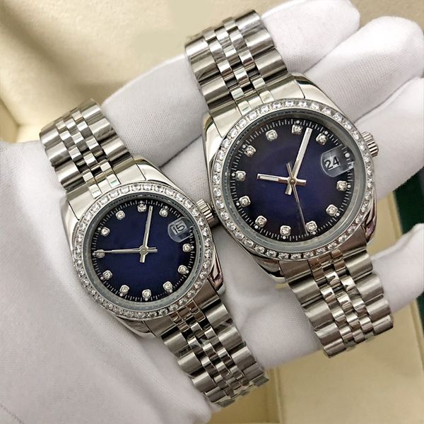 

With diamond Mens Automatic Mechanical movement Watches 41 36MM 904L steel Luminous 31MM Women Watch Couples Classic Auto Date designer Orologio di lusso
