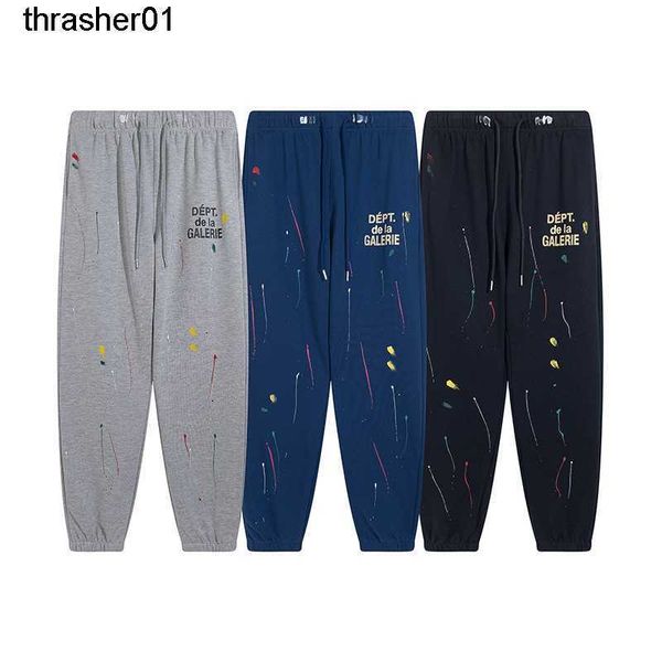 men's pants fashion brand designer galery dept hand-painted splashing graffiti loose men's casual leggings pants, Black
men's pants fashion brand designer galery dept hand-painted splashing graffiti loose men's casual leggings pants, Black