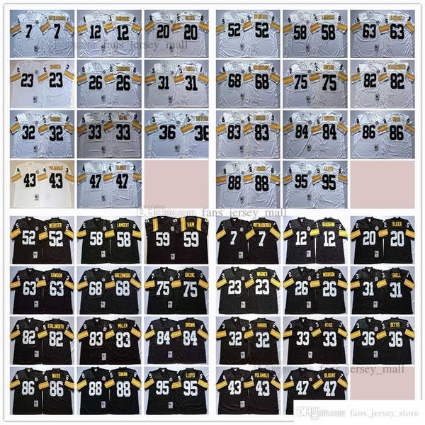 ncaa football 20 rocky bleier jerseys 7 ben roethlisberger 12 terry bradshaw 23 mike wagner 26 rod woodson 31 donnie shell 32 franco harris, Black;red
ncaa football 20 rocky bleier jerseys 7 ben roethlisberger 12 terry bradshaw 23 mike wagner 26 rod woodson 31 donnie shell 32 franco harris, Black;red