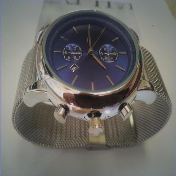 men's watch gold stanless steel 43mm chronograph quartz movement sports men watches montre de luxe orolo2929, Slivery;brown
men's watch gold stanless steel 43mm chronograph quartz movement sports men watches montre de luxe orolo2929, Slivery;brown