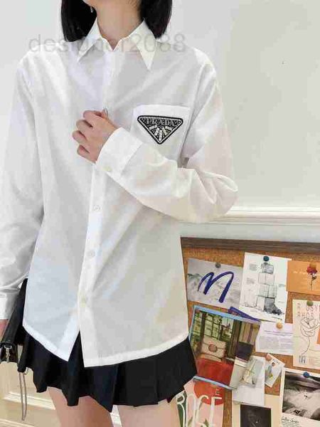 women's blouses & shirts designer 23 early spring new fashion embroidery rhinestone triangle design simple versatile slim shirt p2op, White
women's blouses & shirts designer 23 early spring new fashion embroidery rhinestone triangle design simple versatile slim shirt p2op, White