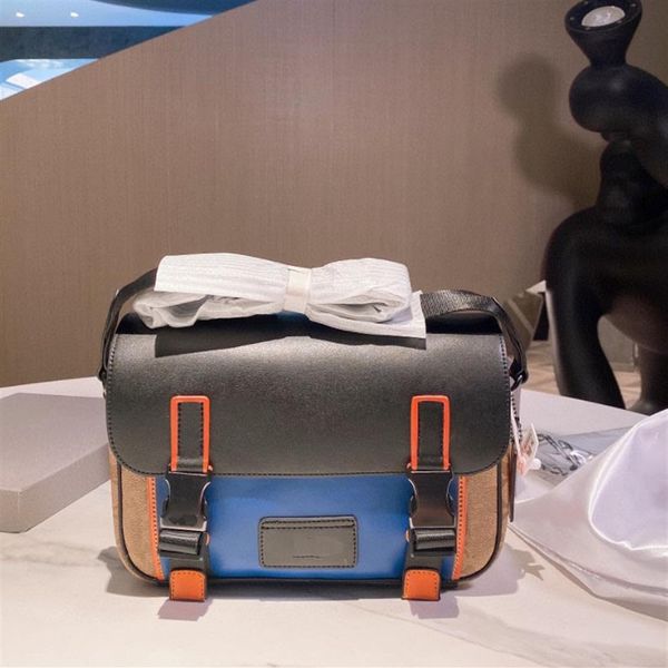 

messenger bag mens shoulder bags class cross body fashion special designer handbags briefcase splicing design men gift leather205l