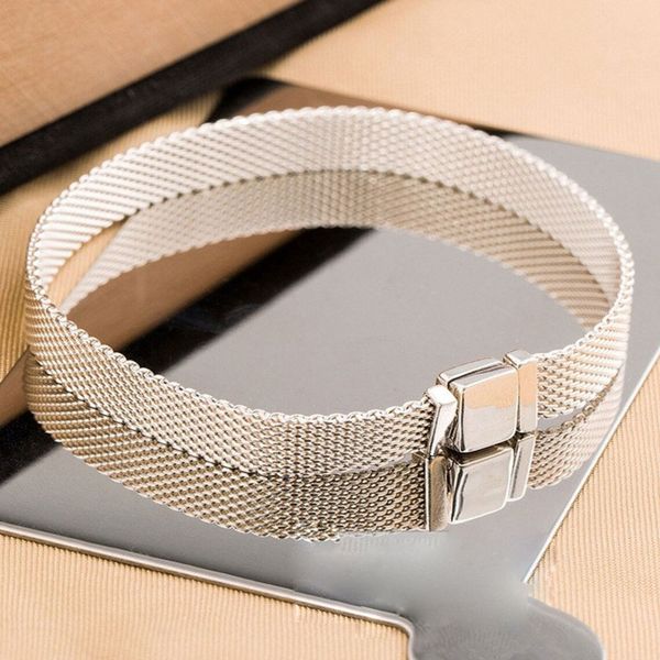 925 sterling silver reflexions mesh bracelet fits for european pandora bracelets charms and beads, Golden;silver
925 sterling silver reflexions mesh bracelet fits for european pandora bracelets charms and beads, Golden;silver