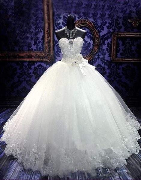 bridal gowns gorgeous ball gown sweetheart beading flowers floor- length charming wedding dress, White
bridal gowns gorgeous ball gown sweetheart beading flowers floor- length charming wedding dress, White