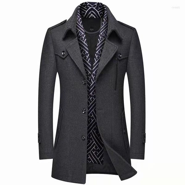 men's wool men winter coat casual brand solid color blends woolen pea male trench overcoat, Black
men's wool men winter coat casual brand solid color blends woolen pea male trench overcoat, Black