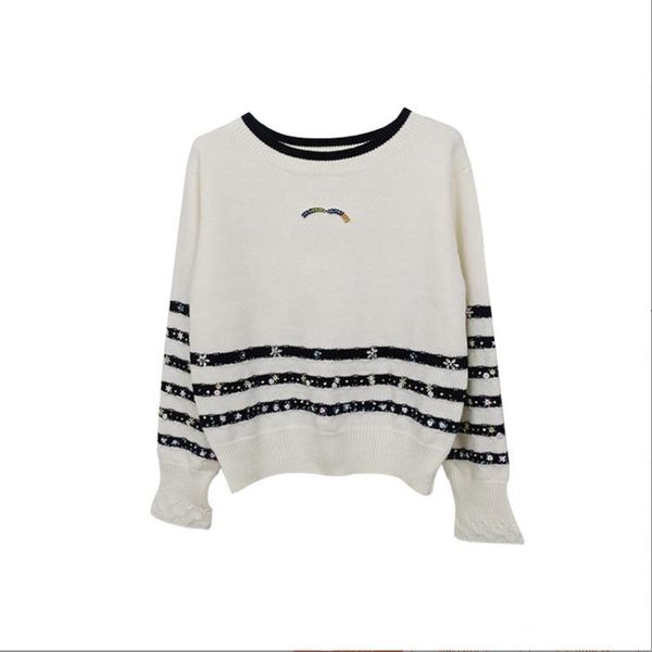 1220 xl 2023 autumn sweaters women's pullover crew neck white long sleeve brand same style women's xue, White;black
1220 xl 2023 autumn sweaters women's pullover crew neck white long sleeve brand same style women's xue, White;black
