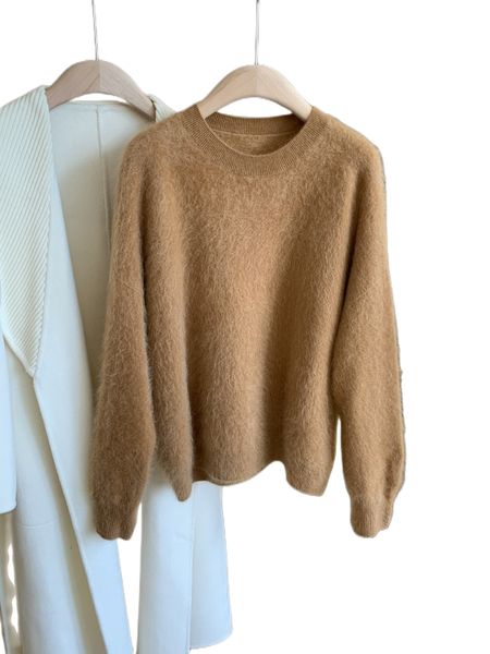 autumn and winter new round collar lady temperament elegant senior sweater, White;black
autumn and winter new round collar lady temperament elegant senior sweater, White;black