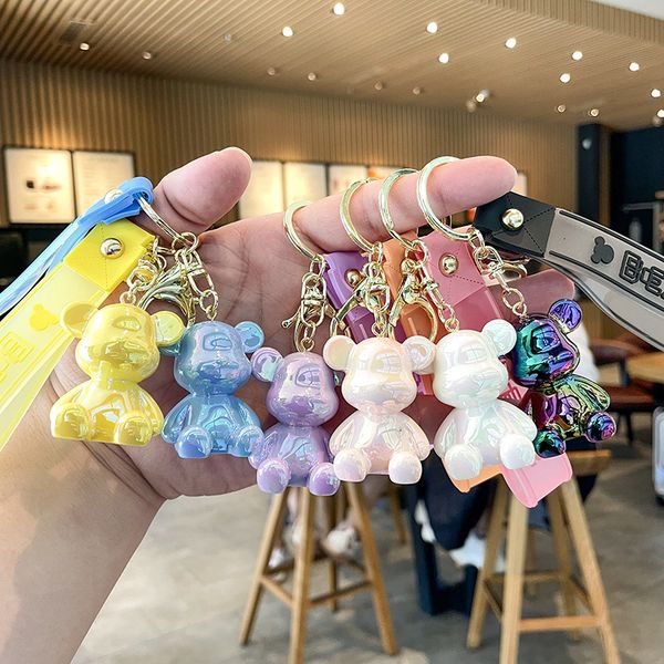 electroplated resin bear pendant cartoon keychains cute bag hanging ornament, Silver
electroplated resin bear pendant cartoon keychains cute bag hanging ornament, Silver