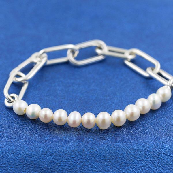 925 sterling silver me treated freshwater cultured pearl bracelet fits for european pandora charms and beads3, Golden;silver
925 sterling silver me treated freshwater cultured pearl bracelet fits for european pandora charms and beads3, Golden;silver
