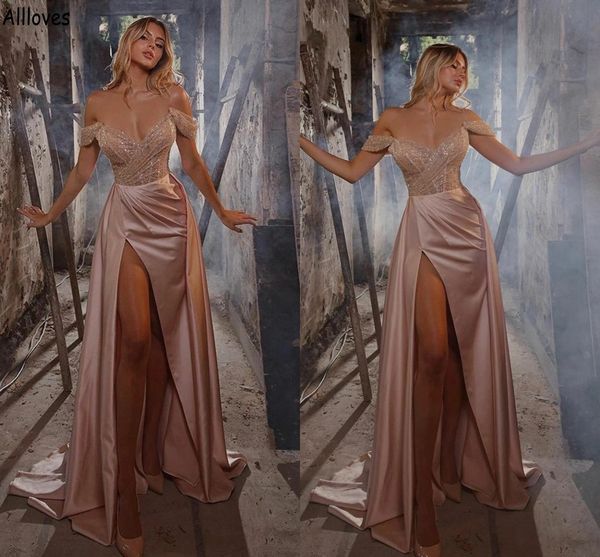 light pink arabic aso ebi evening dresses shiny sequins beaded off shoulder party prom gowns side slit overskirts satin ruched formal occasi, Black;red
light pink arabic aso ebi evening dresses shiny sequins beaded off shoulder party prom gowns side slit overskirts satin ruched formal occasi, Black;red