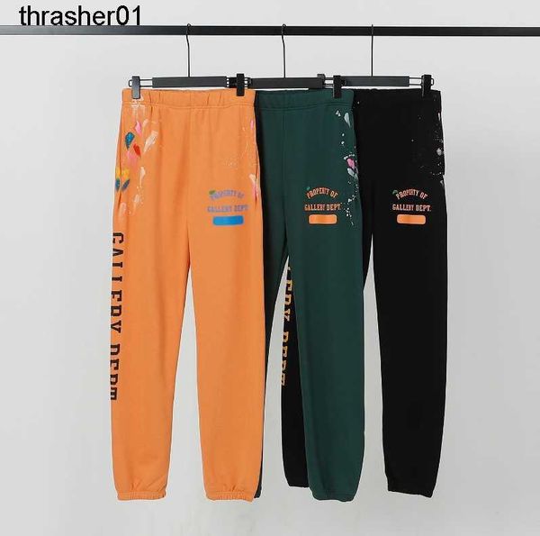 men's pants designer galery dept speckle lettered printed men's women's loose leggings fashion pants, Black
men's pants designer galery dept speckle lettered printed men's women's loose leggings fashion pants, Black