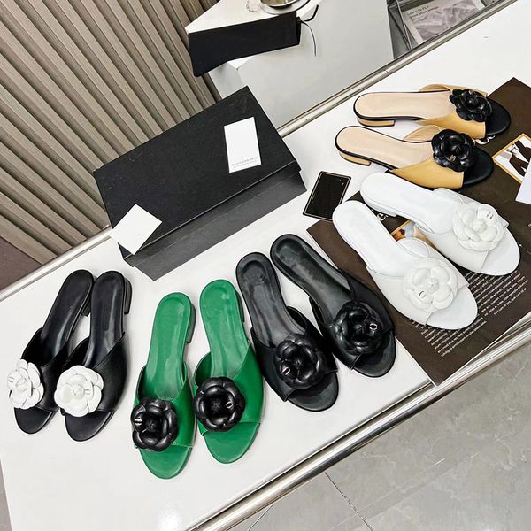 2022 designer pure color flowers buckle slides slippers women leather black white green outdoor beach flat heeled sandals ladys shallow mout
2022 designer pure color flowers buckle slides slippers women leather black white green outdoor beach flat heeled sandals ladys shallow mout
