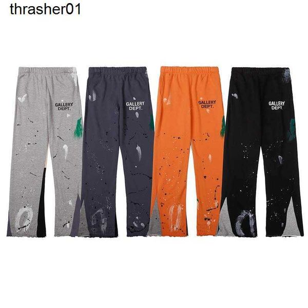 men's pants designer splashed galery dept letter printing stitching loose casual fashion brand pants, Black
men's pants designer splashed galery dept letter printing stitching loose casual fashion brand pants, Black
