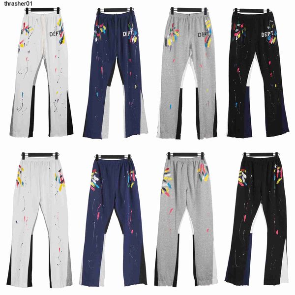 men's pants designer speckled pants men women loose slightly flared casual trend pants, Black
men's pants designer speckled pants men women loose slightly flared casual trend pants, Black