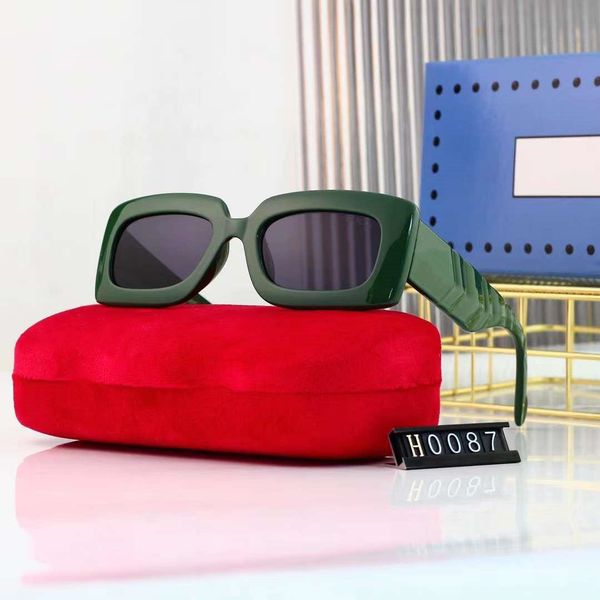 eyewear frames luxury 0087 001 black grey rectangle womens sunglasses summer sunglasses man woman fashion glasses retro small square frame d, White;black
