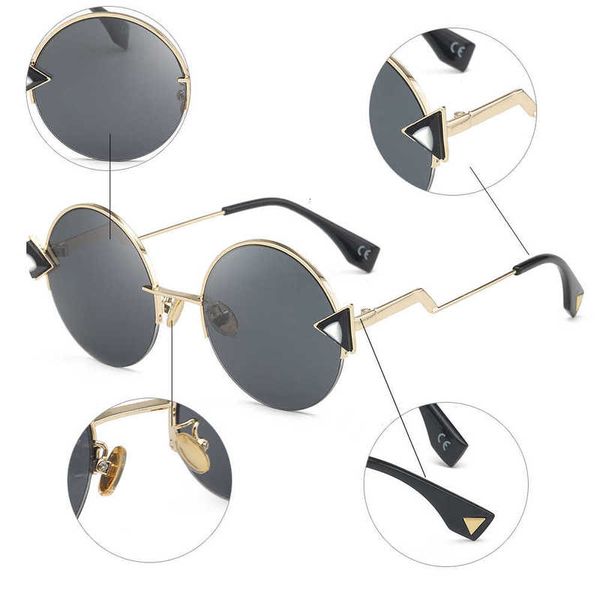 sunglasses designer 0243 new round arrow sunglasses personality toad for men and women 1ke5, White;black