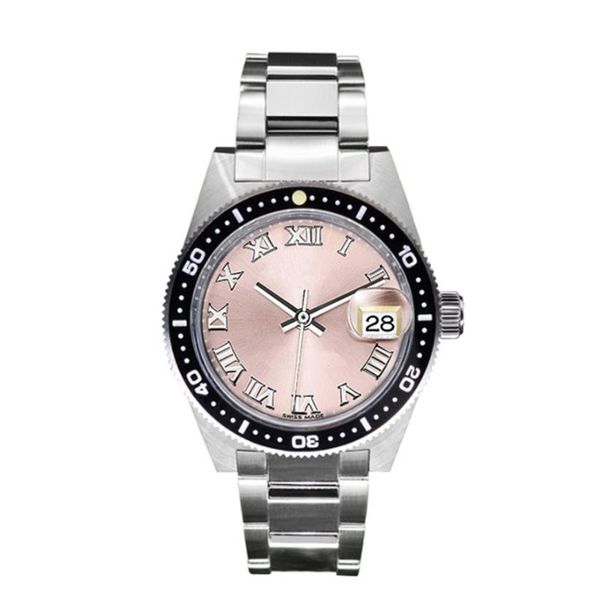 classic 28mm pink women's watches automatic mechanical stainless steel strap fashion ladies watch roman numeral clock gift241s, Slivery;brown
classic 28mm pink women's watches automatic mechanical stainless steel strap fashion ladies watch roman numeral clock gift241s, Slivery;brown