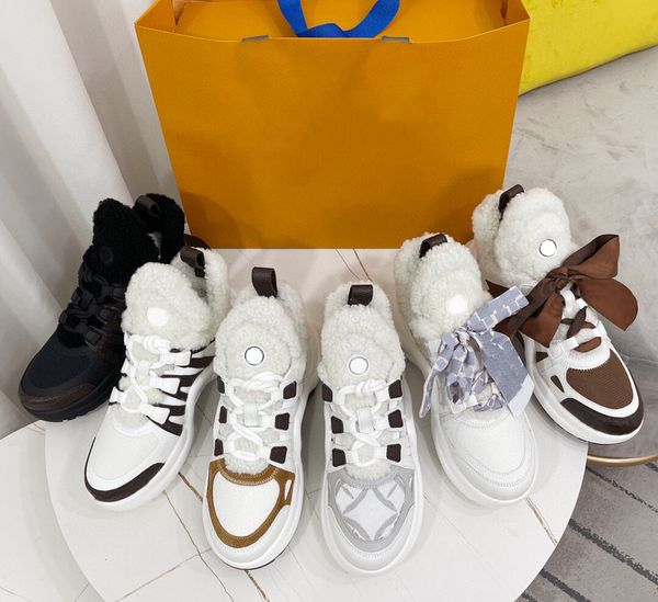 classic women casual shoes archlight winter fluffy velvet calf leather mesh bow laces bouncy outsole sneaker r luxurys fashion ladies sports, Black
classic women casual shoes archlight winter fluffy velvet calf leather mesh bow laces bouncy outsole sneaker r luxurys fashion ladies sports, Black