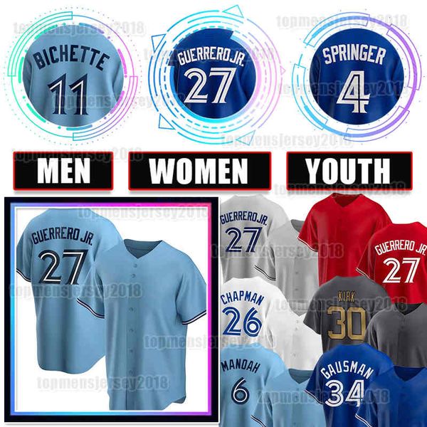 27 vladimir guerrero jr. jersey 11 bo bichette baseball george springer 26 matt chapman blue jays alek manoah romano alejandro kirk kevin ga, Blue;black
27 vladimir guerrero jr. jersey 11 bo bichette baseball george springer 26 matt chapman blue jays alek manoah romano alejandro kirk kevin ga, Blue;black