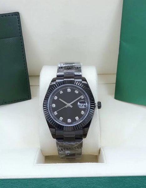 men's watches automatic mechanical men 41mm 2813 movement watch wristwatches all black stainless steel diamond dial mens wristwatch, Slivery;brown
men's watches automatic mechanical men 41mm 2813 movement watch wristwatches all black stainless steel diamond dial mens wristwatch, Slivery;brown