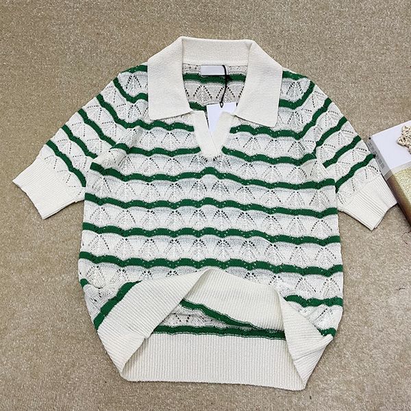 1225 xl 2023 autumn sweaters women's pullover lapel neck green short sleeve brand same style women's xue, White;black
1225 xl 2023 autumn sweaters women's pullover lapel neck green short sleeve brand same style women's xue, White;black