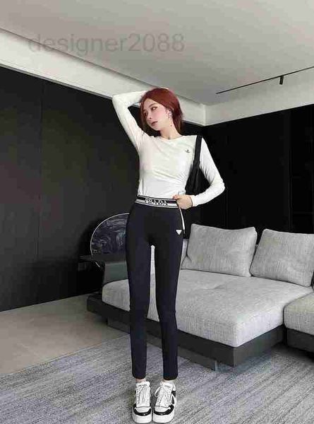 women's leggings designer autumn winter new fashion triangle letter color contrast slim simple versatile t6m2, Black
women's leggings designer autumn winter new fashion triangle letter color contrast slim simple versatile t6m2, Black