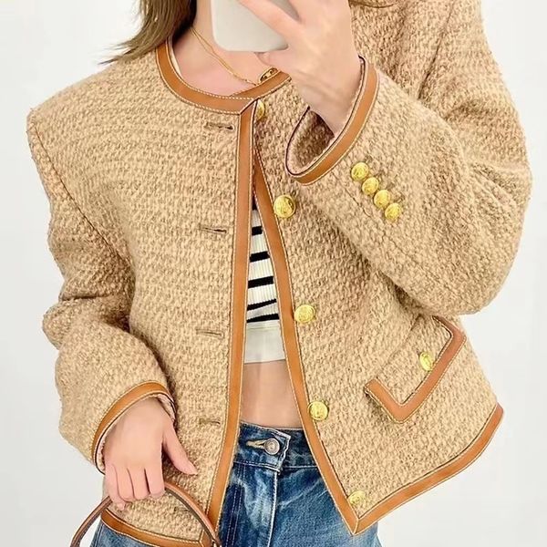 womens designer jackets woman coats ce tweed autumn spring style slim for lady jacket designer coat e1311, Black;brown
womens designer jackets woman coats ce tweed autumn spring style slim for lady jacket designer coat e1311, Black;brown